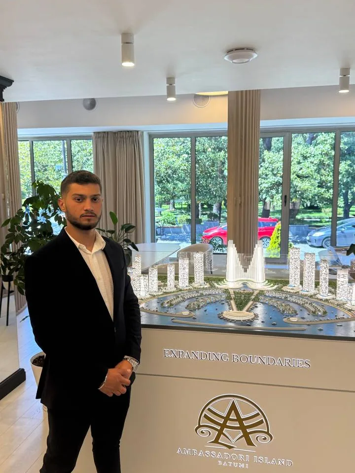 Razi Serhan at the Ambassadori Island showroom, Batumi